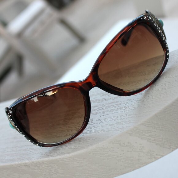 Montana West Sunglasses in Leopard w/Turquoise Thunderbird Concho Accents main image 11